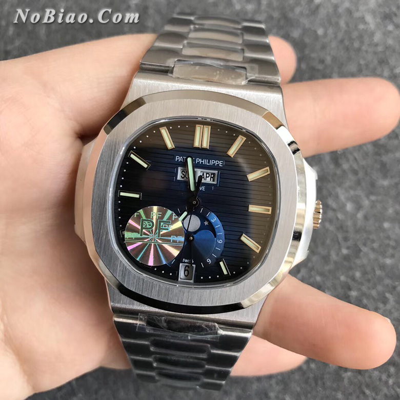 PF厂百达翡丽鹦鹉螺系列5726蓝面多功能款复刻手表