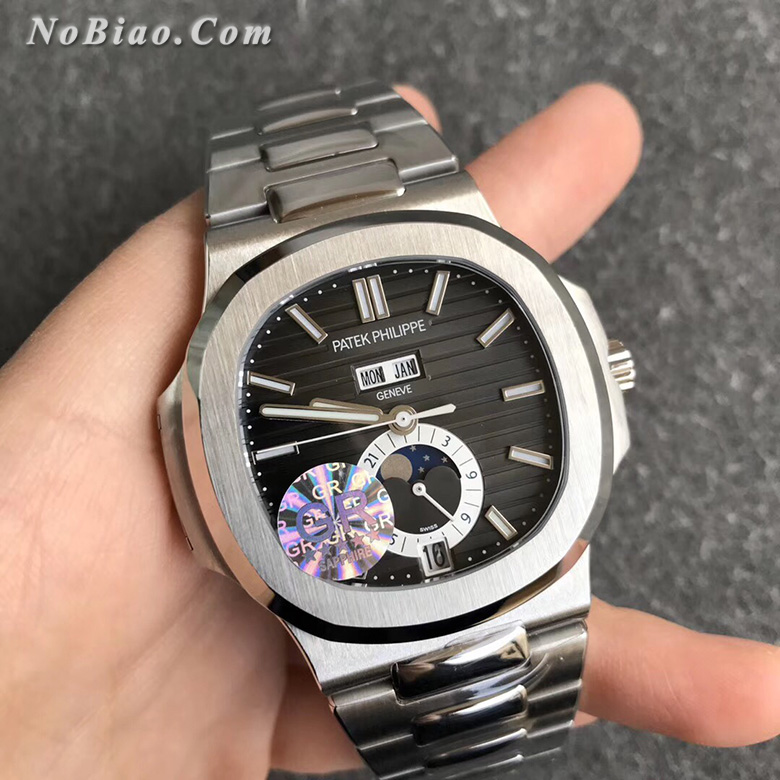 GR厂百达翡丽鹦鹉螺系列5726灰面多功能复刻手表