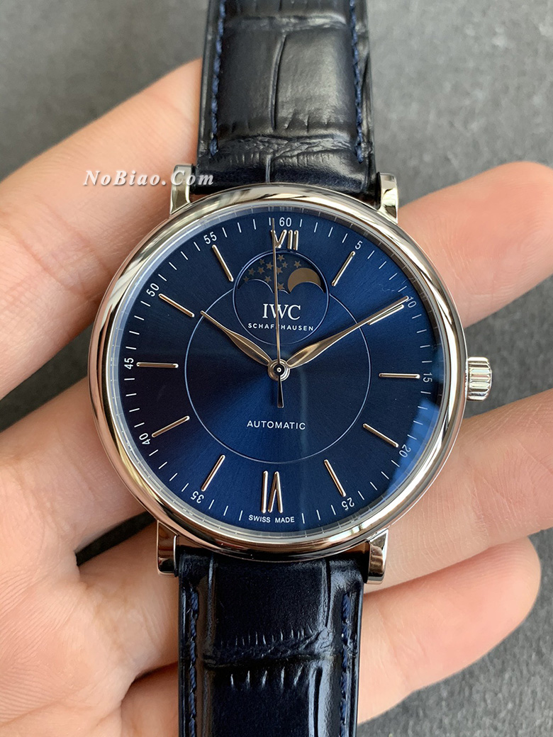 MKS厂万国柏涛菲诺系列IW459402蓝面月相复刻手表