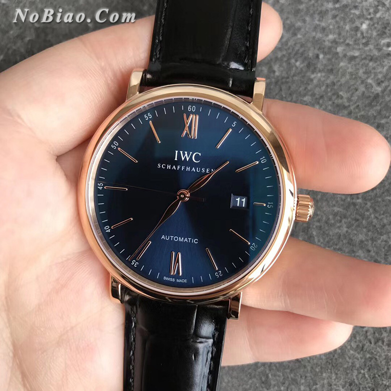 FK厂万国柏涛菲诺系列蓝面金壳瑞士eta2892机芯版复刻手表