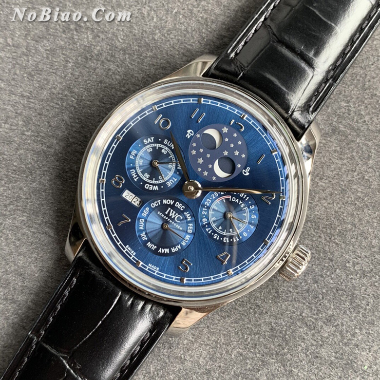 V9厂万国葡萄牙系列蓝面万年历复刻手表
