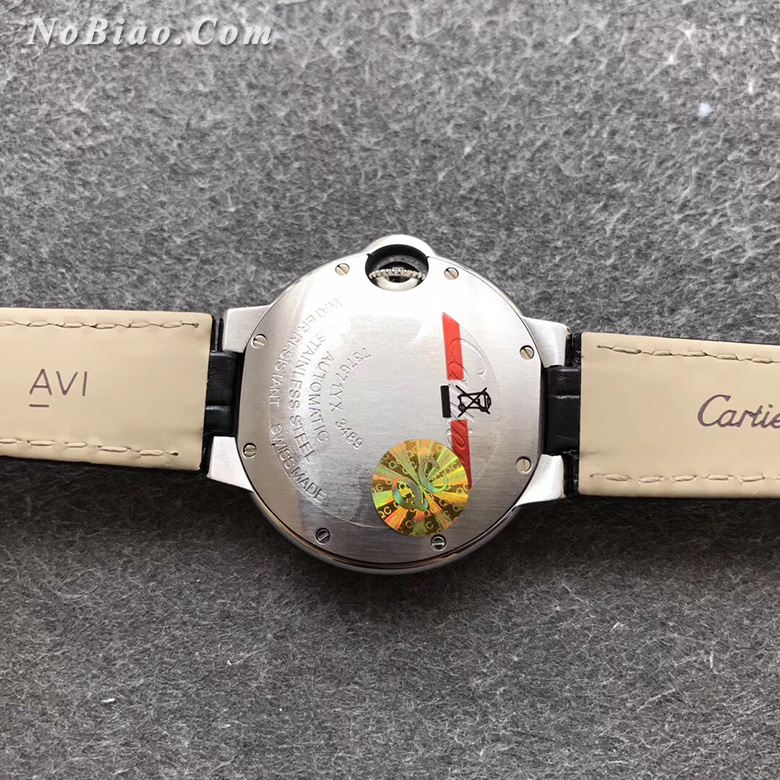 AF厂卡地亚蓝气球33毫米白面皮带日本机芯版复刻手表