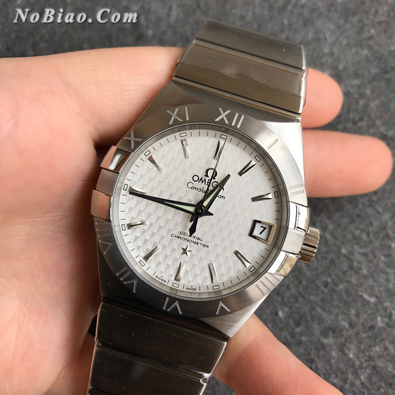 VS厂最强欧米茄星座系列38毫米123.10.38.21.02.003白面菱形纹盘男款复刻手表