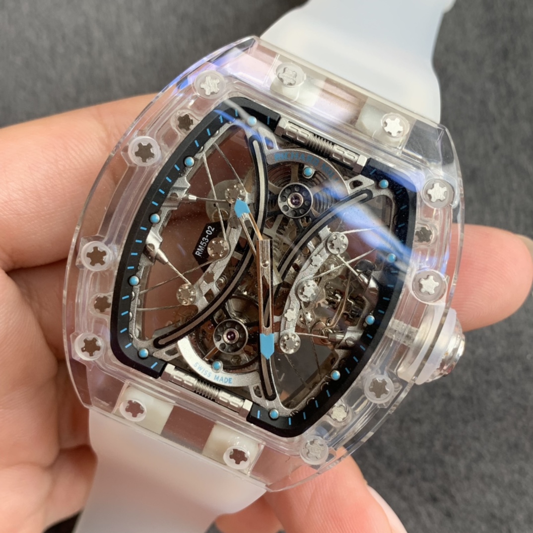 RM厂理查德米勒RM 053-02水晶马球陀飞轮复刻手表